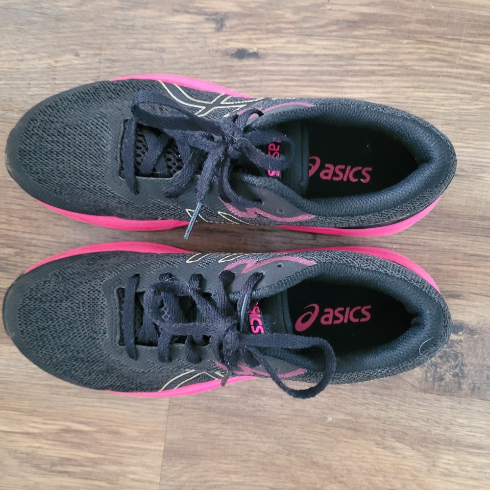 Asics GT-1000 11 Womens Running Shoes Black Pink Gold Sneakers Size 5 - Picture 5 of 13